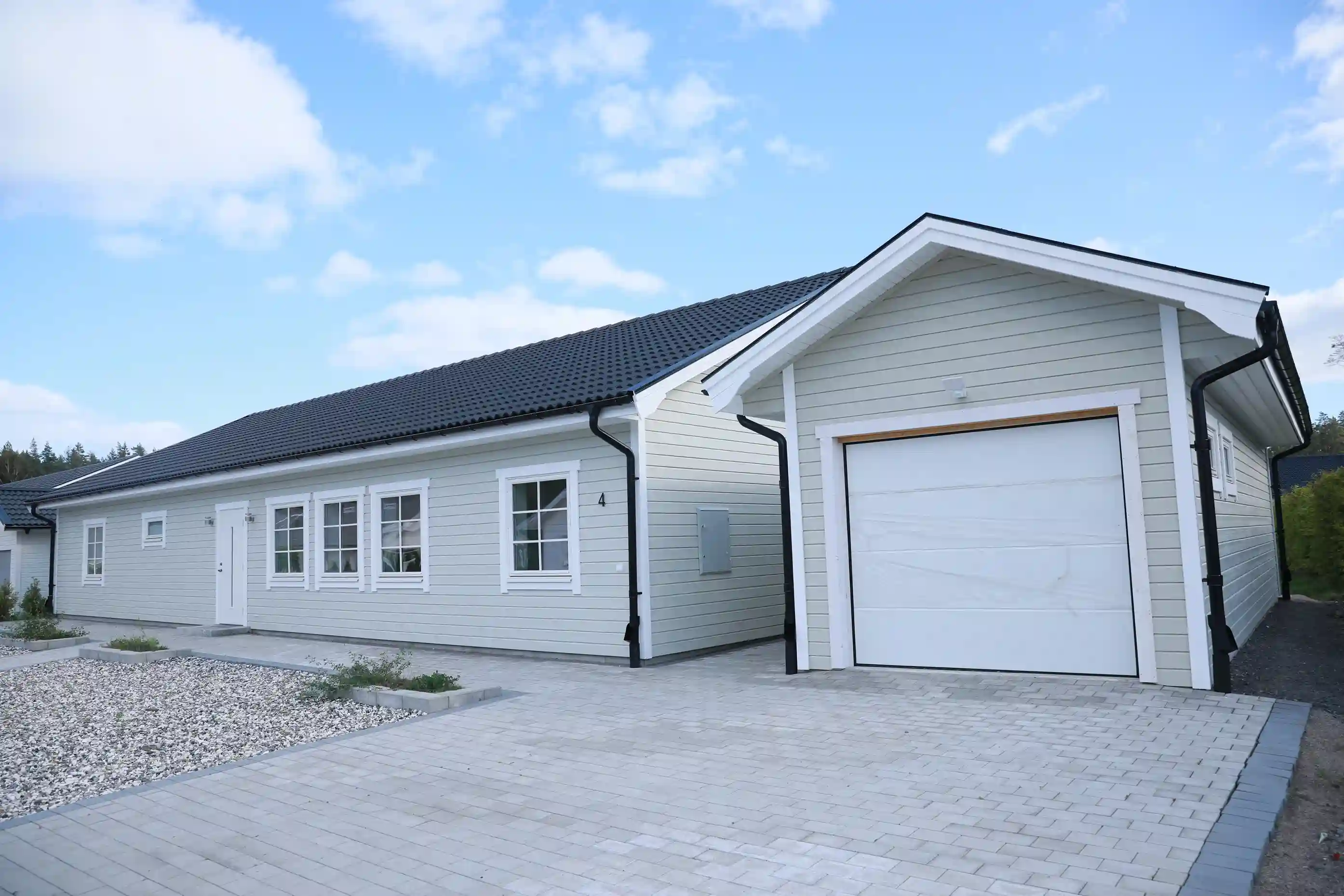Nybyggd villa med modern design